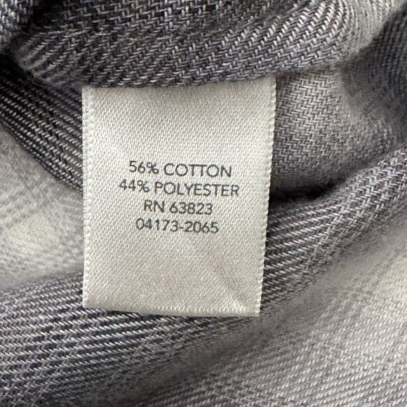 Christopher & Banks Top Womens Medium Plaid Roll-tab Sleeves Cottagecore Coastal - Picture 10 of 11